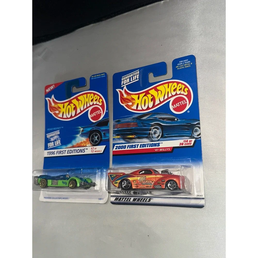 Hot Wheels 1996 First Editions Road Rocket & 2000 41 Willys Diecast Lot 2pc